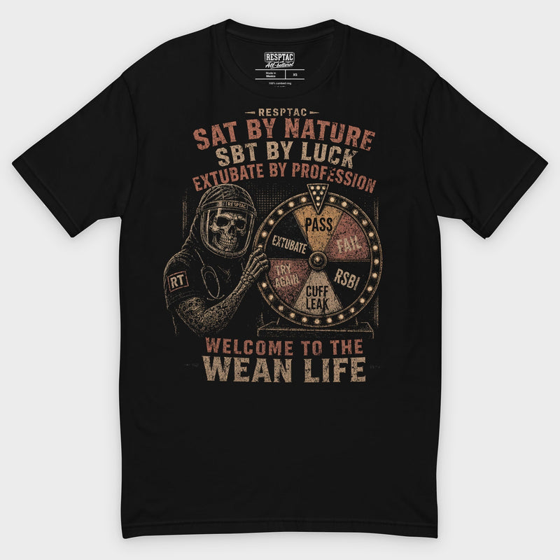 WEAN LIFE tee front, studio background