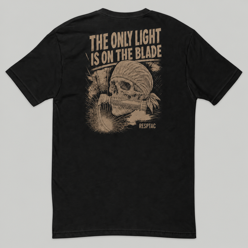 ONLY LIGHT TEE back, neutral gray studio background