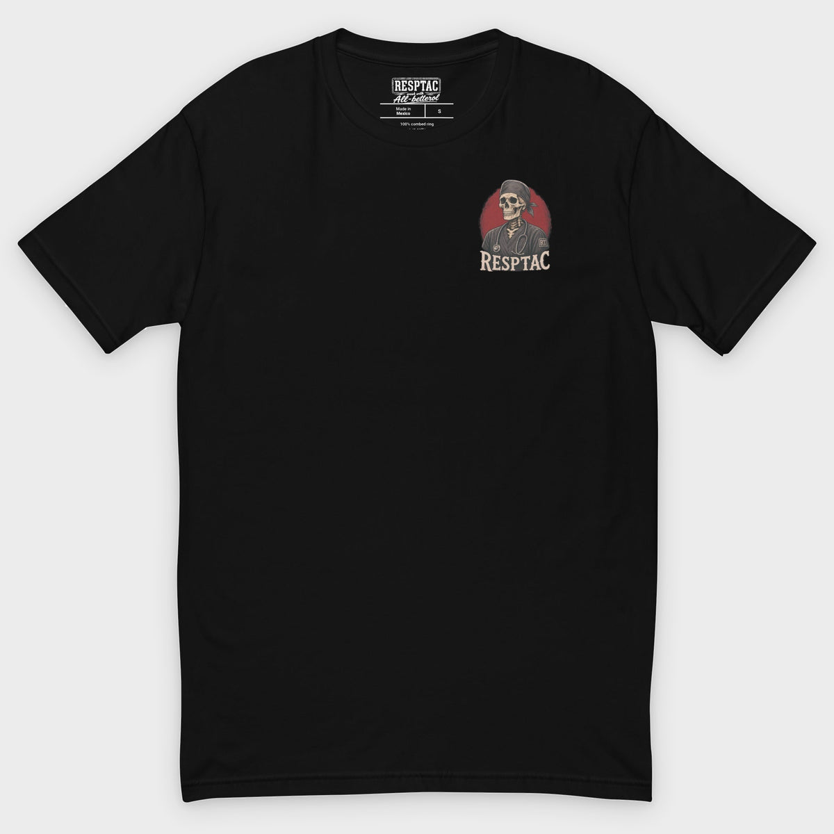 NEB A DAY tee front, studio background
